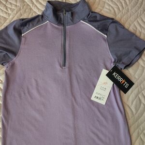 Kerrits Lavender and Purple Short Sleeve Charisma Cool Riding Top